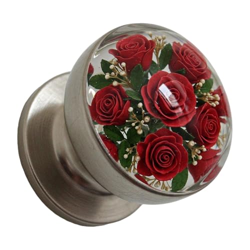 Chevnzev Klarer Harz Türknopf Blumenkristalle Designs Künstlerschlafzimmer Hardware Dekorative Natur Inspire Crystals von Chevnzev