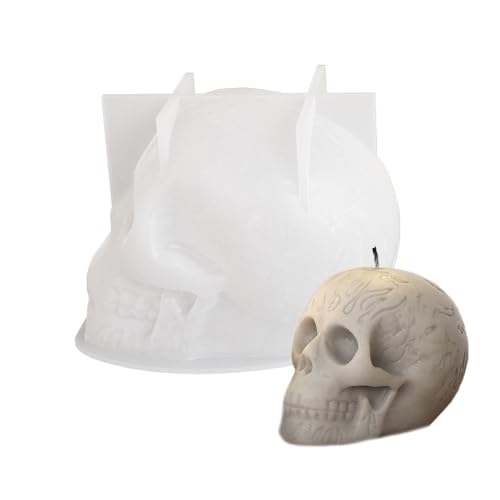 Diys Silikonform Zum Herstellen Von Schädel Duft Kerzenform Tisch Orament Halloween Harz Zement Gipsformen Für Bastelharzhandwerk von Chevnzev