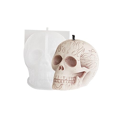Diys Silikonform Zum Herstellen Von Schädel Duft Kerzenform Tisch Orament Halloween Harz Zement Gipsformen Für Bastelharzhandwerk von Chevnzev