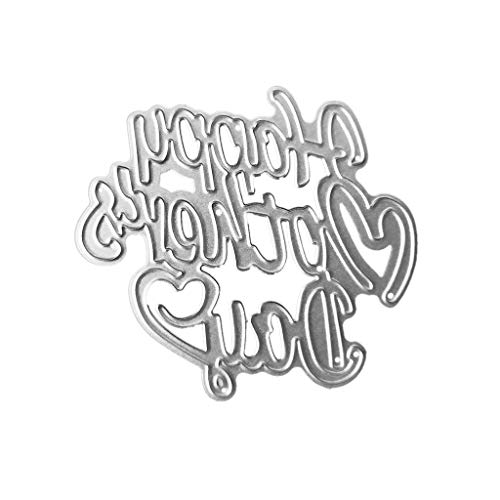 Happy Mother's Day Heart Metal Cutting Stirbt Schablone Scrapbooking Album Stempel Stempel Stirbt Für Kartenherstellung Freigabe von Chevnzev