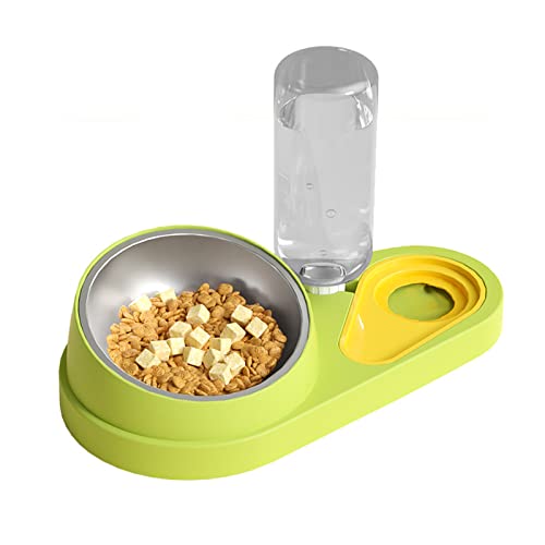 Chevnzev Haustiergeschirr Hundefutter Schüssel Automatische Wasserflaschenspender Geneigter Erhöhter Edelstahl Abtrennbarer Wasserer Pet Automatisch Feeder Hund Wasserfutterspender Set Set Chevnzev Haustiergeschirr Hundefutter Schüssel Automatische Wasserflaschenspender Geneigter Erhöhter Edelstahl Abtrennbarer Wasserer Pet Automatisch Feeder Hund Wasserfutterspender Set Set von Chevnzev