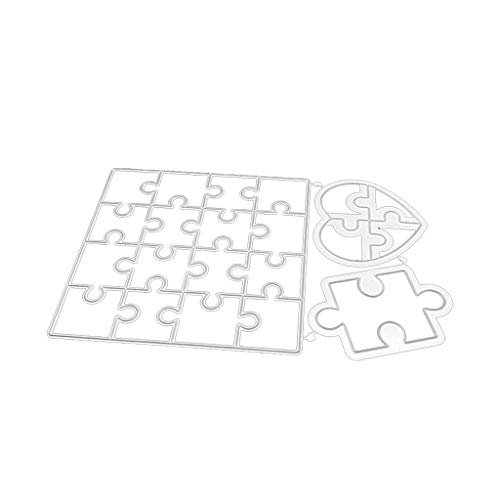 Chevnzev Herzpuzzle Metall Schneidstirme Stender Schablone Scrapbooking Album Stamp Paper Card Die Schnittspeicher Hülle von Chevnzev