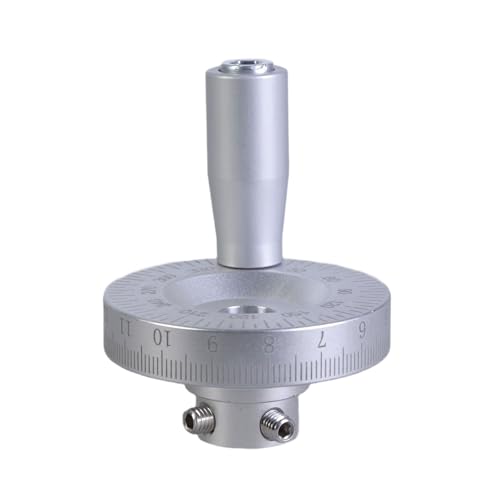 Präzise Silber Finish Drehte Mahlen Handrad 50 Mm Durchmesser Mit 6/8 /10/12 Innenloch Für Dreh Und Mühle Industriehandkurbel von Chevnzev