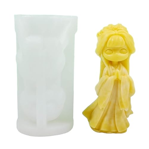 Prinzessin Dolls Silicon Kerze Schimmel Mädchen Porträtputz Epoxidguss Schimmel von Chevnzev