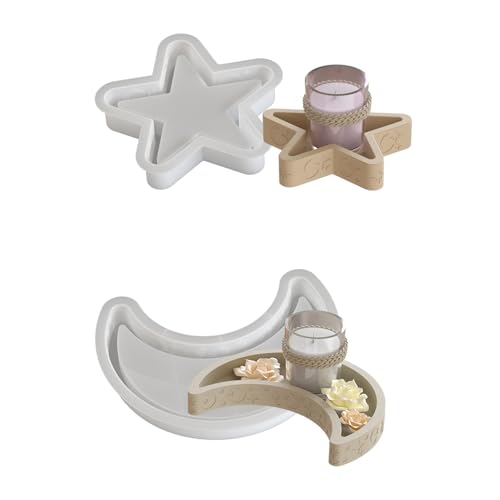 Robuster Stern Und Mond Silikonform Roundschale Hauszubehör Zum Handwerk Und Kreative Speicherlösung Sternmondablett Robuster Stern Und Mond Silikonform Roundschale Hauszubehör Zum Handwerk Und Kreative Speicherlösung Sternmondablett von Chevnzev