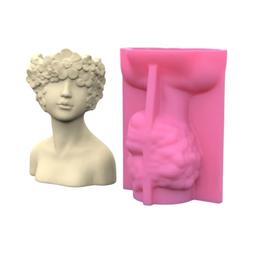 Silikonblütenvase Formen Beton Künstlerische Menschliche Figur Form Silikon Pflanzer Ornamentsform Für Vase Harz Crafting Formen von Chevnzev