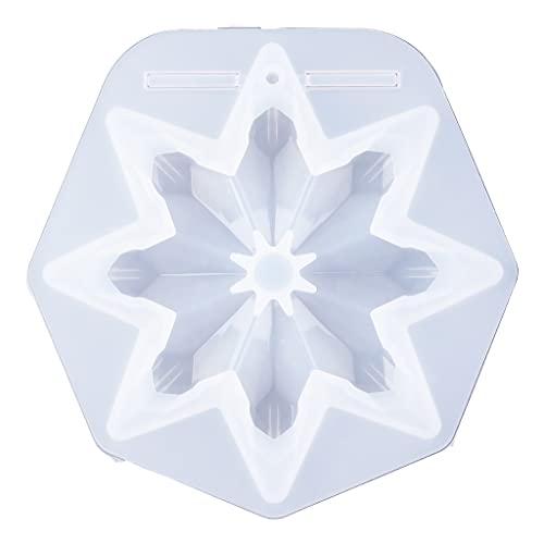 Spiegel Schneeflocke Flexible Silikonform Weihnachtsschmuck Kristall Epoxidharz Weihnachtsanhänger Epoxy von Chevnzev