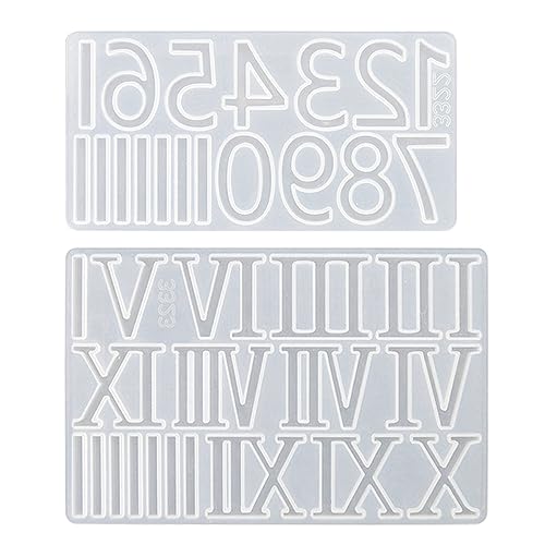 Uhr Große Arabische Digitale Harzformen Römische Numerale Silikonform Wand Hanging Form Für Epoxid Kunsthandwerk Schmuckherstellung von Chevnzev