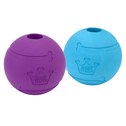 Chew King CM-10031-CS01 Hundespielzeug, extrem langlebig, Naturkautschuk, alle Rassengrößen, 2 Stück von Chew King