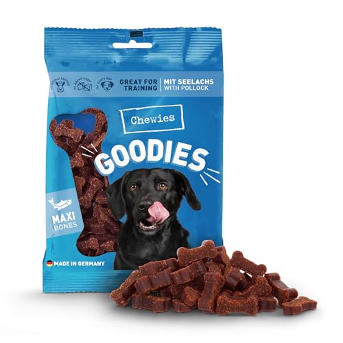 Chewies Hundeleckerli Training Maxi Lachs Knöchelchen - 200 g - Hundesnacks zuckerfrei & mit hohem Fleischanteil - ideal als Trainings-Leckerli für Ihren Hund von Chewies