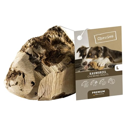 Chewies Kauwurzel für Hunde aus Baumheide Wurzel - 100 % natürliches Hunde-Spielzeug risikoarm & langlebig - Größe L: Für Hunde ab 20 kg Körpergewicht, L (1er Pack) von Chewies