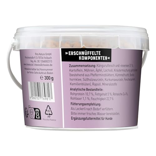 Chewies Trainingshappen Känguru - Monoprotein Snack für Hunde - 300 g - getreidefrei & zuckerfrei - Softe Leckerlies fürs Hundetraining - hypoallergen von Chewies