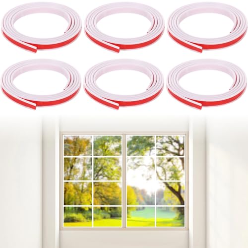 Flexible Fensterrahmen-Gitter-Einsätze, 6 Rollen, abziehbares Zierleisten-Set, 100 m, DIY-Klebestreifen für Glastüren und Fenster Flexible Fensterrahmen-Gitter-Einsätze, 6 Rollen, abziehbares Zierleisten-Set, 100 m, DIY-Klebestreifen für Glastüren und Fenster von Chewtoyo
