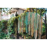 New Orleans Mardi Gras Perlen Zaun Uptown, Nola Wandkunst Dekor, Fine Art Print, Kunst Geschenk, Perle Original Fotografie Druck von ChezAvery