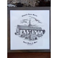 Vintage Chapelle Saint -Martin | Calvados Keramik Fliesen Plaque Wand Hängen Home Decor Ornament/Chez Rai Vintage Chapelle Saint -Martin | Calvados Keramik Fliesen Plaque Wand Hängen Home Decor Ornament/Chez Rai von ChezRai