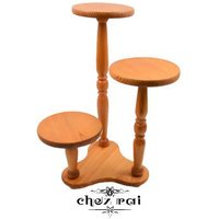 Vintage Französisch Gefunden Pinienholz Pflanze Topf Display Stand Pedestal Vase Ornament Tisch Multi Ebene Drei Stufen Flur Eintritt/Chez Rai von ChezRai