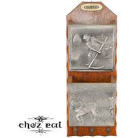 Vintage French Found Wall Mounted Briefständer Mit 2 Slot House Vorratsscheinen Briefhalter Post Rustikales Wanddekor/Chez Rai von ChezRai