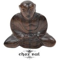 Vintage Holz Geschnitzt Miniatur Buddha Statue Figur Regal Display Dekorative Mini Mönch Asien Liebhaber Geschenkidee/Chez Rai von ChezRai