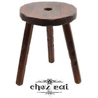 Vintage Holz Tabouret Hocker Dreibeinige Pflanze Stand Melken Sitz Stuhl Bauernhaus Rustikale Scheune Cottage Flur Eintritt/Chez Rai von ChezRai