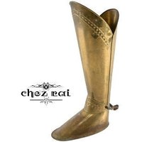 Vintage Messing Boot Weighted Base Regenschirm Gehstock Ständer Behälter Vorratstür Flur Dekor Garderobe Geschenk/Chez Rai von ChezRai