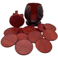 Vintage Padauk Holz Ananas Geformt 12 Untersetzer Geschirr Essen Servieren Rustikale Dekor Trinken Halter Display Bauernhaus C 1990Er Jahre/Chez Rai von ChezRai