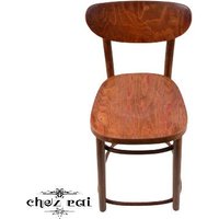 Vintage Thonet Made in Tschechoslowakei Gebogen Holz Stuhl Mit Einem Original Label Unterseite Bauernhaus Rustikale Cottage Sitzsitz/Chez Rai von ChezRai