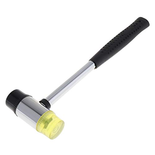 ChgImposs Doppelseitiger Gummihammer, 40 mm, weicher Gummihammer, zum Verglasen, Fenster, Nylon-Hammer mit rundem Kopf und rutschfestem Griff, DIY-Handwerkzeug von ChgImposs