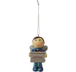 Chi chi Deko-Kugel für Jungen, mit Namen und Gravur, Blau von Chi chi