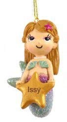 Weihnachtskugel mit personalisierter niedlicher Meerjungfrau, Weihnachtsdekoration Weihnachtskugel mit personalisierter niedlicher Meerjungfrau, Weihnachtsdekoration von Chi chi