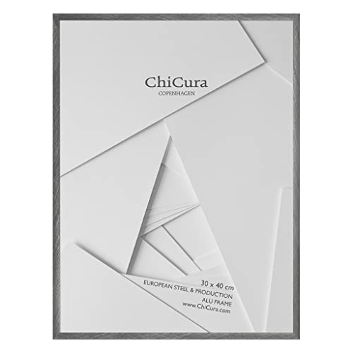 ChiCura Glas Aluminium Rahmen, 30 cm x 40 cm Größe, Gebürstetes Anthrazit von ChiCura