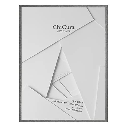 ChiCura Glas Aluminium Rahmen, 40 cm x 50 cm Größe, Gebürstetes Anthrazit von ChiCura