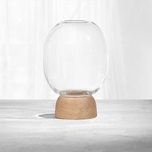 ChiCura Vase, Eiche/Clear, 27 cm von ChiCura