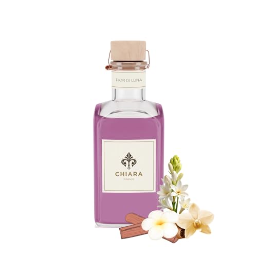 Chiara Firenze Raumduft Fior di Luna 100 ml Flasche + Stäbchen Made in Italy Tuberosa - Frangipane - Sandelholz von Chiara Firenze