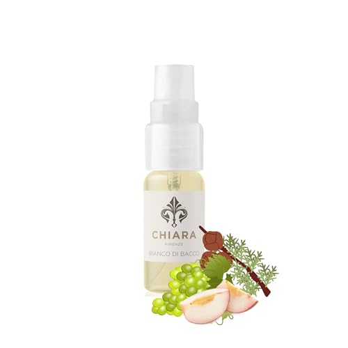 Chiara Firenze Raumduft Bianco di Bacco Spray 10 ML Made in Italy Weiße Trauben – Weißer Pfirsich – Zypressenharz von Chiara Firenze