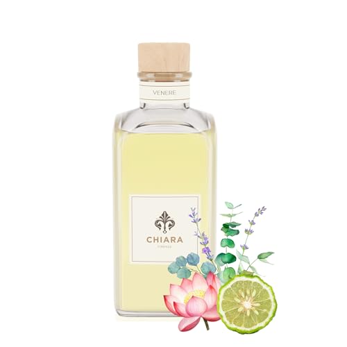 Chiara Firenze Raumduft Venere 100 ML Flasche + Stäbchen Made in Italy Lavendel – Lotusblüten – Bergamotte von Chiara Firenze