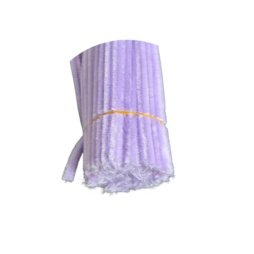 Pfeifenreiniger 30cm Pfeifenputzer Ø 5mm Biegeplüsch Chenilledraht Basteldraht (50, Flieder, 300 x 5 mm) von Chiaras's Engelshop