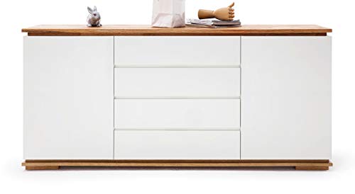 Chiaro Sideboard matt weiß Lack und Eiche/Asteiche massiv geölt Kommode 172 x 81 cm Chiaro Sideboard matt weiß Lack und Eiche/Asteiche massiv geölt Kommode 172 x 81 cm von Chiaro