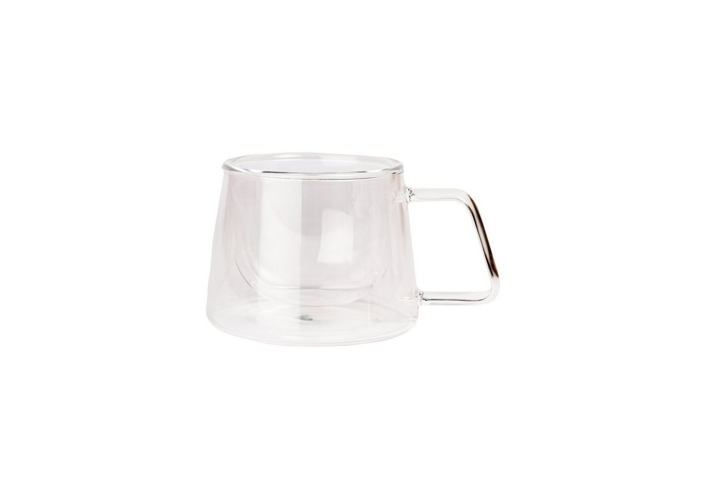 CHiATO Cappuccinotasse Doppelwandiges Cappuccino-Glas mit Henkel CHiATO, 210 ml, glas von CHiATO