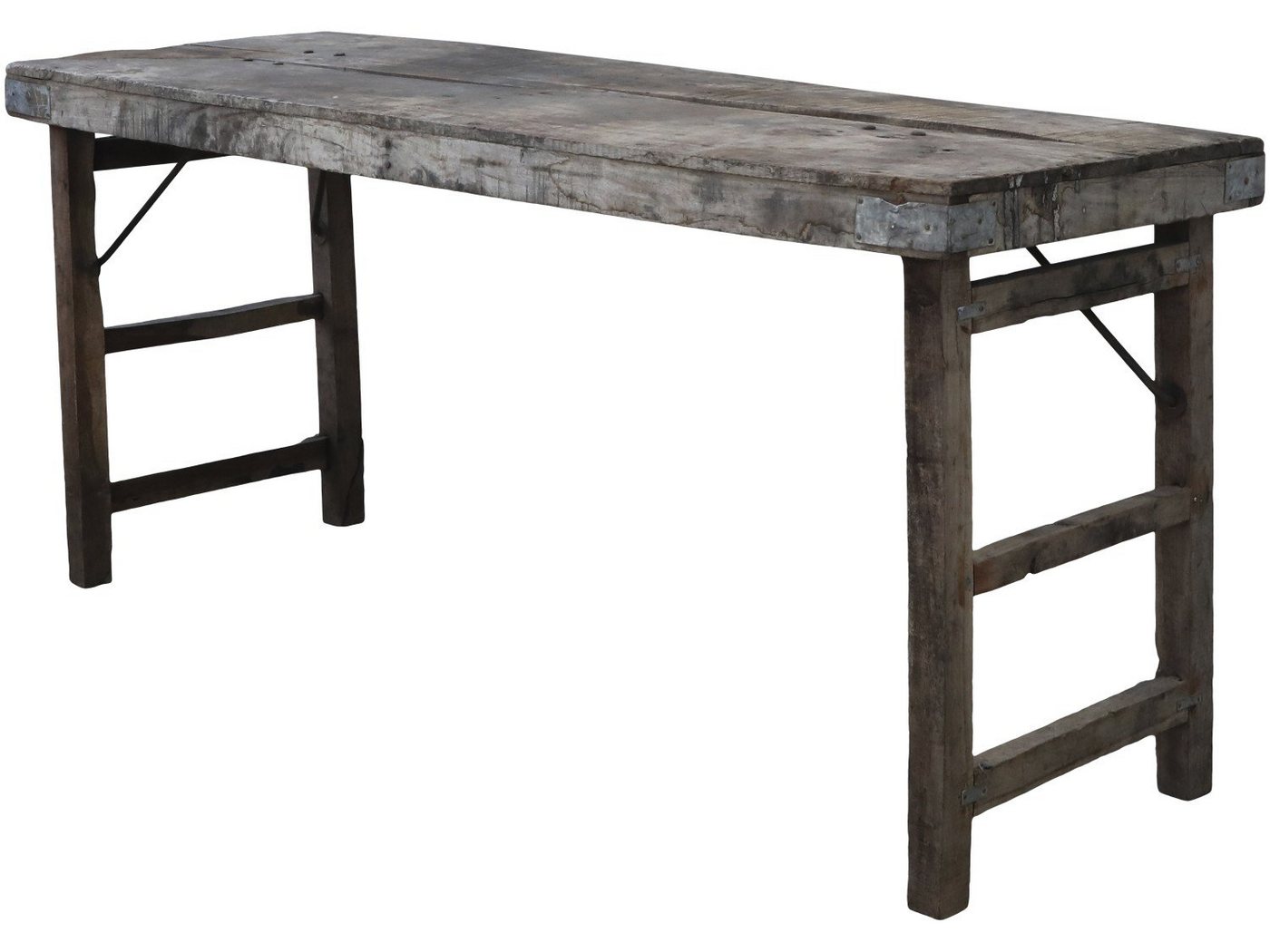 Annimuck Ablagetisch Grimaud alter Holztisch H67/L150/B50 cm natur (1-St) von Annimuck