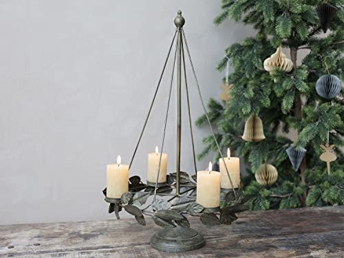 Chic Antique Adventskranz Kerzenständer für Stumpenkerzen, Grau, Eisen, H56cm Chic Antique Adventskranz Kerzenständer für Stumpenkerzen, Grau, Eisen, H56cm von Chic Antique