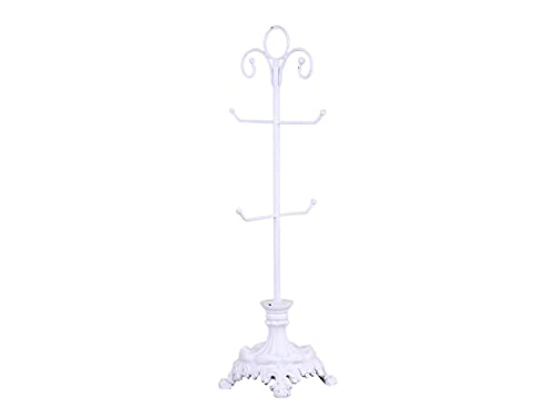 Chic Antique - Antik weißer Getränkehalter auf Ständer. von Chic Antique