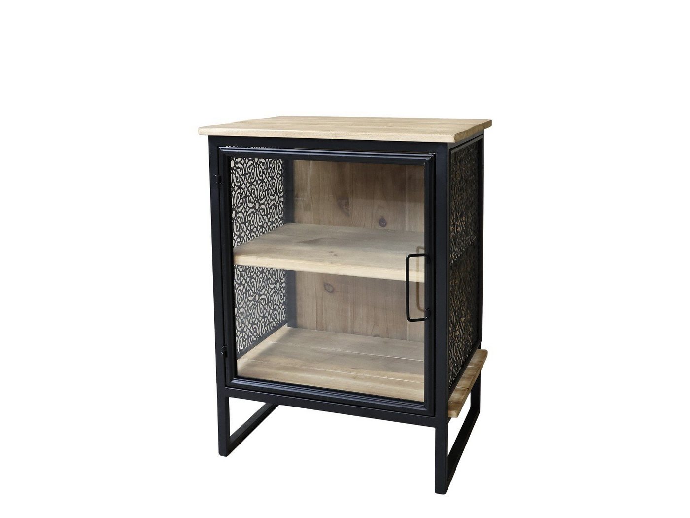 Chic Antique Beistellschrank Chic Antique Vence Beistellschrank m. 2 Regale H65/L49/B36 cm schwarz (1-St) von Chic Antique