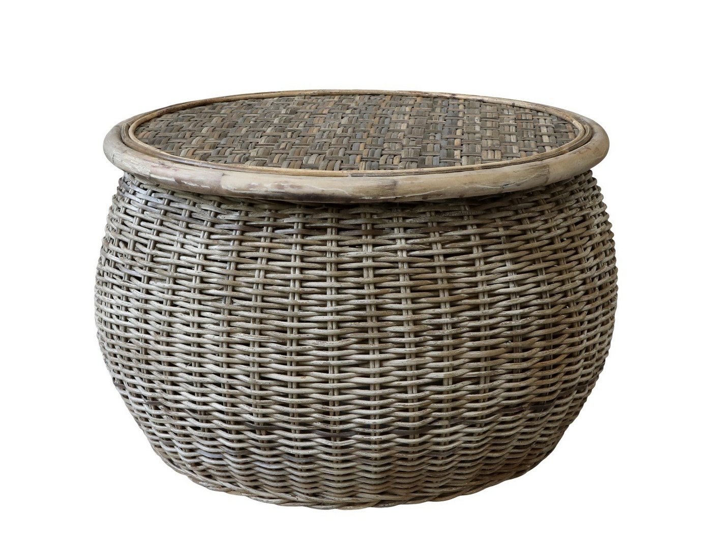 Chic Antique Beistelltisch Tisch Beistelltisch Couchtisch Rattan H 39cm Ø 61cm Chic Antique von Chic Antique