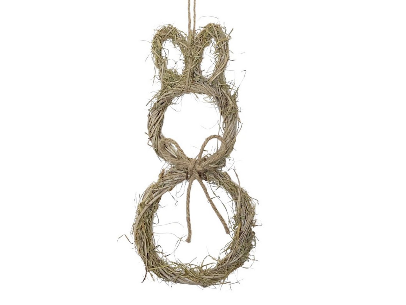 Chic Antique Dekokranz Kaninchen geflochten H41/L18/B5 cm natur Osterhase Rattan von Chic Antique