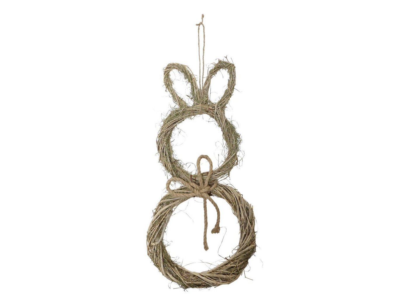 Chic Antique Dekokranz Kaninchen geflochten H64/L29/B7 cm natur Osterhase Rattan von Chic Antique