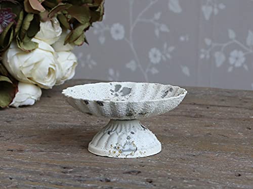 Chic Antique Dekoschale Kelch Aufsatz antik weiß Ø 10cm Shabby Chic Antik Creme 64454-19 von Chic Antique