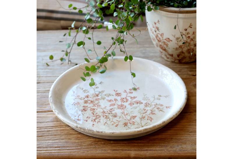 Chic Antique Dekoteller Chic Antique * Chaville Dekoteller Tablett H2,5/D23,5 cm creme (1 St) von Chic Antique