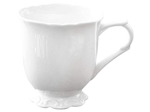 Chic Antique | Edle Kaffee Tasse H 10 cm 300 ml Teetasse Kaffeebecher mit Henkel | perfekt für Kaffeekränzchen, Tea Time und Dekoration | aus der Provence-Serie | 100% Porzellan von Chic Antique