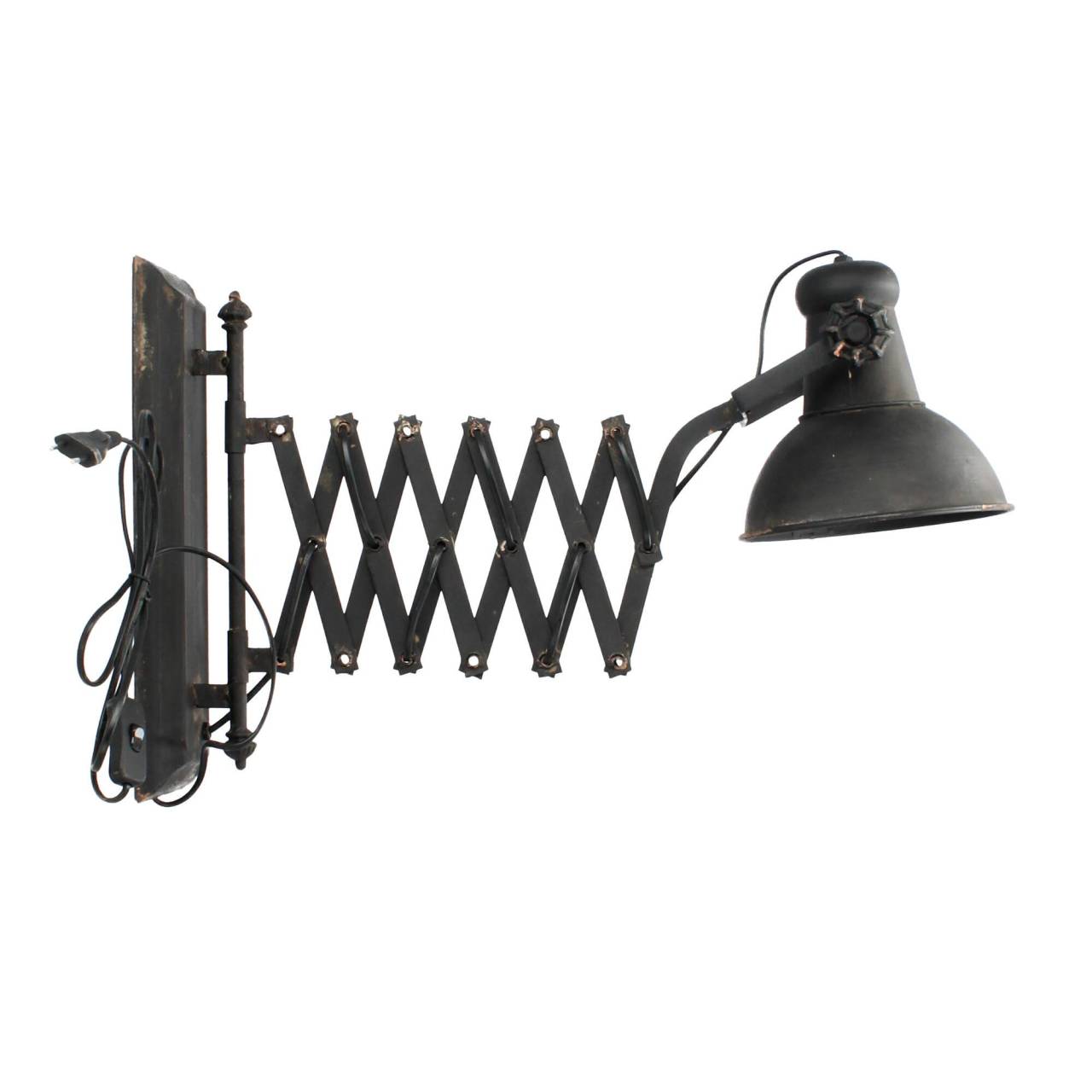 Chic Antique Factory Lampe Wandlampe Scherenarm 45-105 cm antique schwarz von Chic Antique