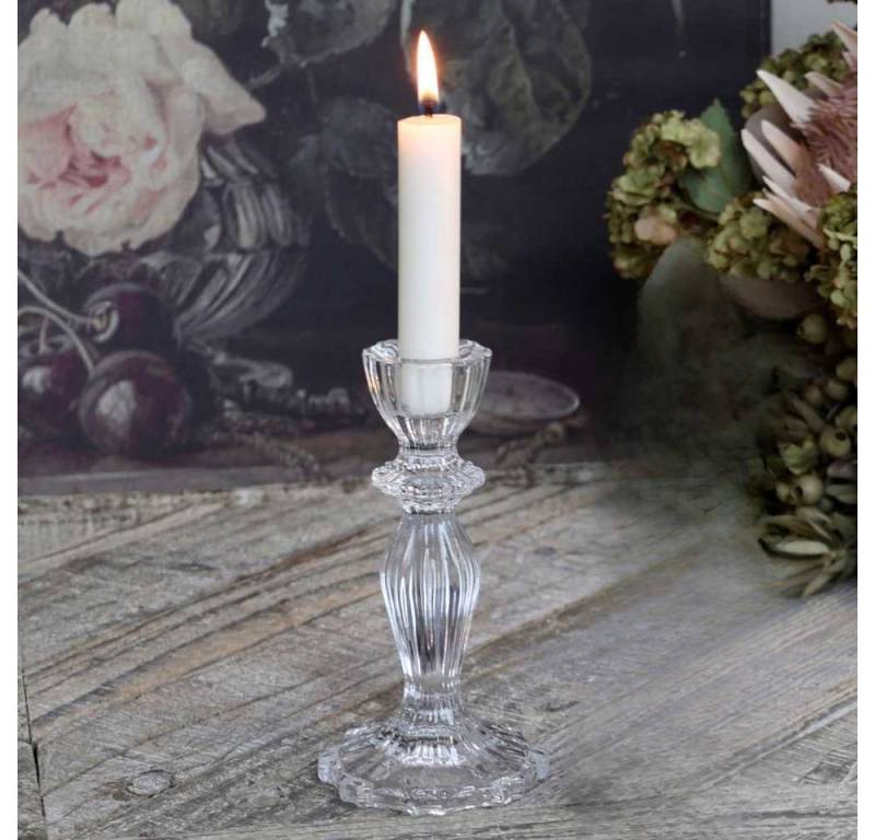 Chic Antique Kerzenhalter Chic Antique Kerzenhalter mit Spitzenkante Glas 15x8 cm von Chic Antique